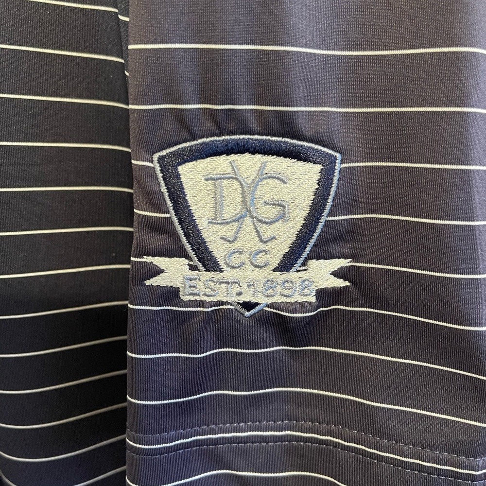 Footjoy Polo Shirt Mens Size L Stripe Golf Performance Stretch - Picture 5 of 7